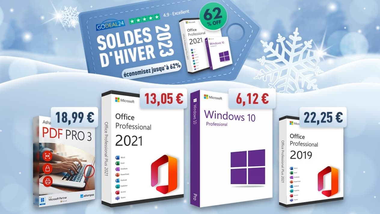 Comment obtenir Windows 10 et MS Office 21 à vie à prix mini durant les  soldes ?