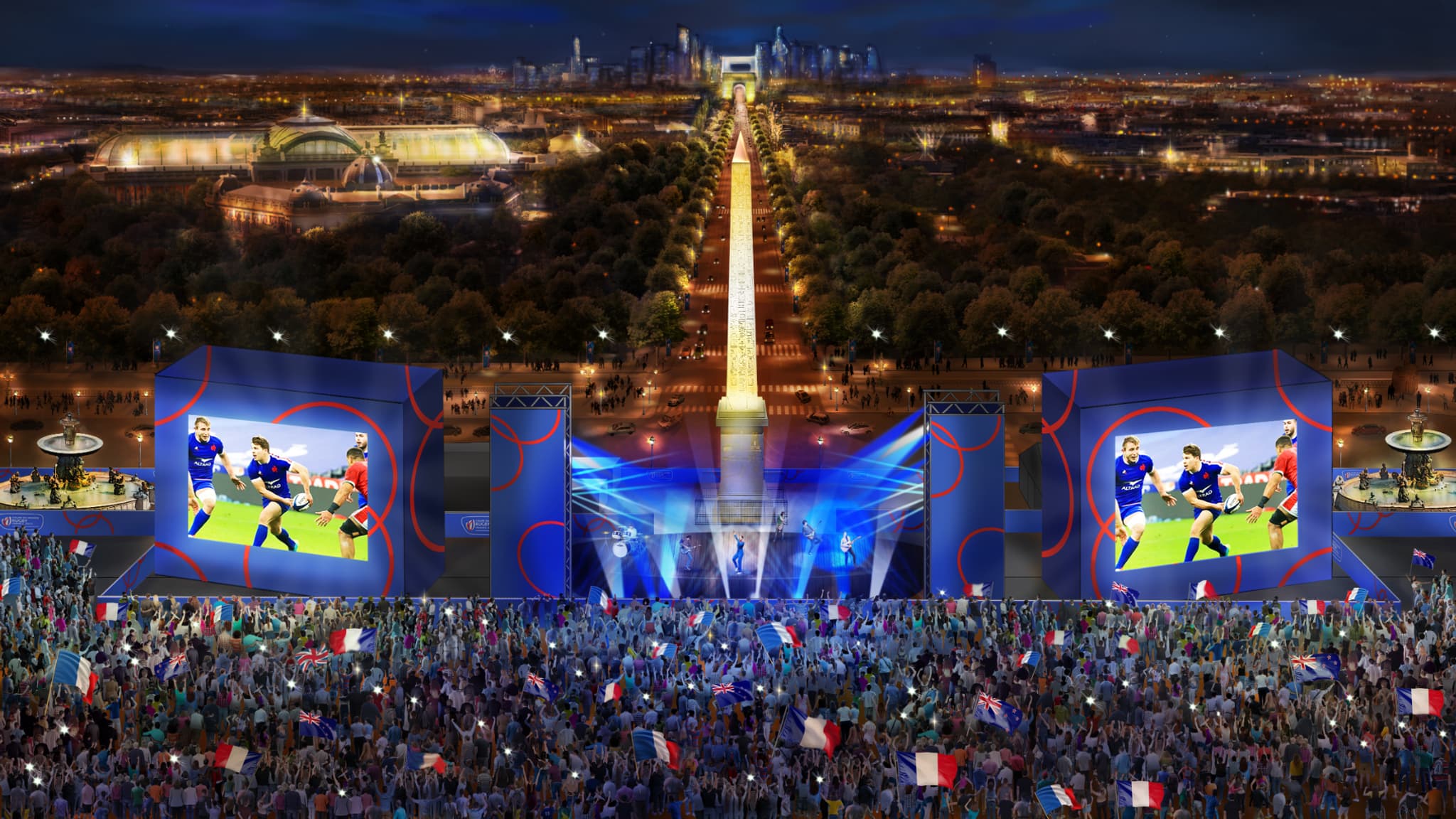 Coupe du monde 2023: la Concorde transformée en "village rugby" à l'automne prochain Coupe du monde 2023: la Concorde transformée en "village rugby" à l'automne prochain