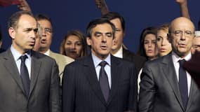Jean-François Copé, François Fillon et Alain Juppé (ici lors d'un meeting de Sarkozy en 2012) sont déjà candidats à la primaire à droite mais ils ne sont pas les seuls...