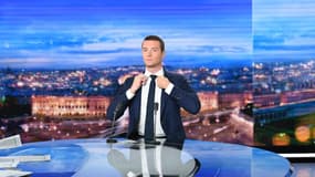 Jordan Bardella sur un plateau de télévision le 5 novembre 2022