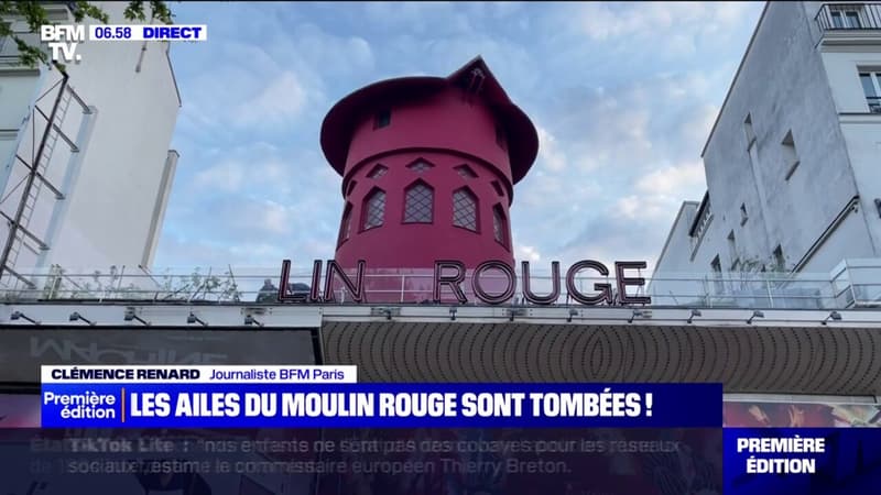 Paris: les ailes du Moulin Rouge se sont effondrées dans la nuit de mercredi à jeudi
