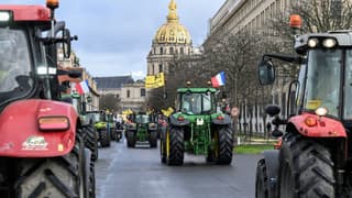Manifestation d'agriculteurs de la Coordination rurale à Paris, le 23 février 2024.