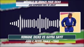 JO 2021 (Judo) : Romane Dicko médaillée de bronze, son combat avec le son RMC