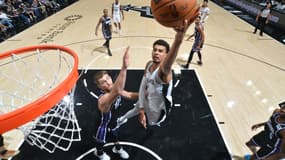 Victor Wembanyama lors de la victoire de San Antonio contre Sacramento (116-96), le 11 novembre 2024