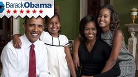 Barack Obama sait mettre en scène sa famille.