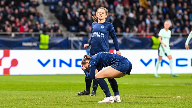 Julie Dufour lors de Paris FC-Chelsea, le 30 janvier 2024.
