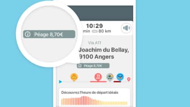 L'application affiche désormais le prix des péages.