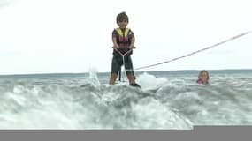 Une semaine dans le Sud-Ouest: cours de baby-ski sur le lac de Biscarosse