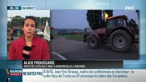 Les agriculteurs bloquent le site pétrolier de Gonfreville-l'Orcher, en Seine-Maritime