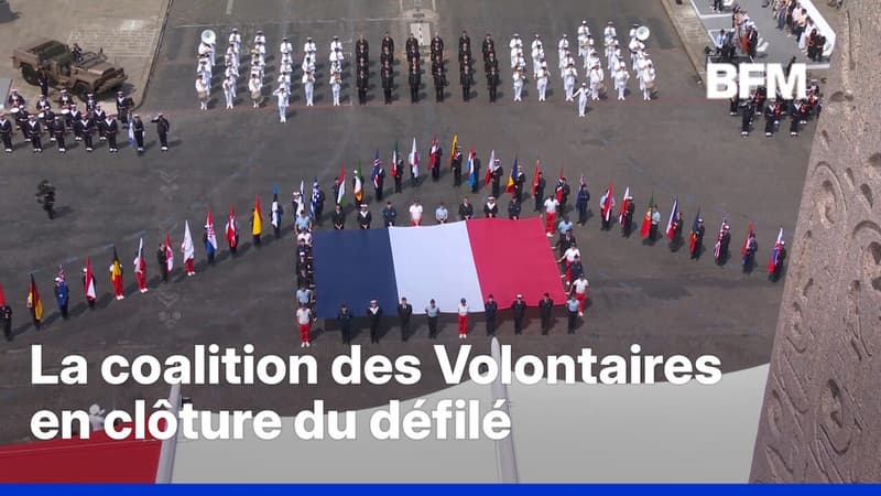 14-Juillet: la coalition des volontaires pour Kiev réunie en clôture du défilé