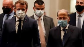 Emmanuel Macron et Michel Aoun le 31 août 2020.
