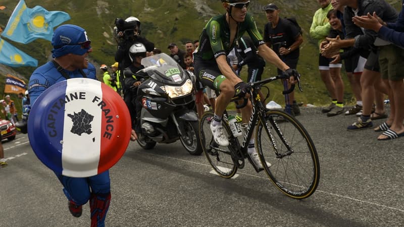 Pierre Rolland (Europcar) dans les Alpes