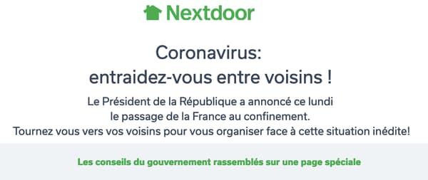 Une campagne d'entraide face au coronavirus.