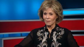 Jane Fonda sur le plateau de l'émission. 