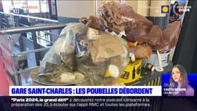 Gare Saint-Charles, métro: les poubelles débordent à Marseille à cause d'une grève