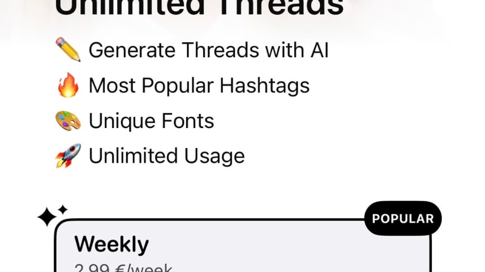 Les tarifications de la fausse application Threads Les tarifications de la fausse application Threads