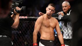 Nate Diaz en août 2016 lors de son deuxième combat contre Conor McGregor