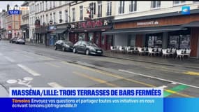 Lille: trois terrasses de bars fermées dans le quartier Masséna