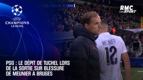 PSG : Le dépit de Tuchel lors de la sortie sur blessure de Meunier à Bruges