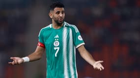 Riyad Mahrez lors d'Algérie-Mauritanie, le 24 janvier 2024 à la CAN