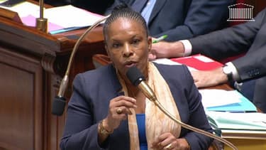 Christiane Taubira, à l'Assemblée nationale, mardi.
