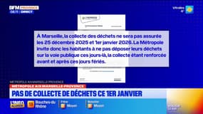 Métropole Aix-Marseille : pas de collecte des déchets dans certains secteurs ce 1er janvier