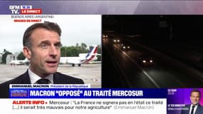 Emmanuel Macron: "J'ai dit au président argentin que la France ne signerait pas en l'état ce traité de Mercosur"