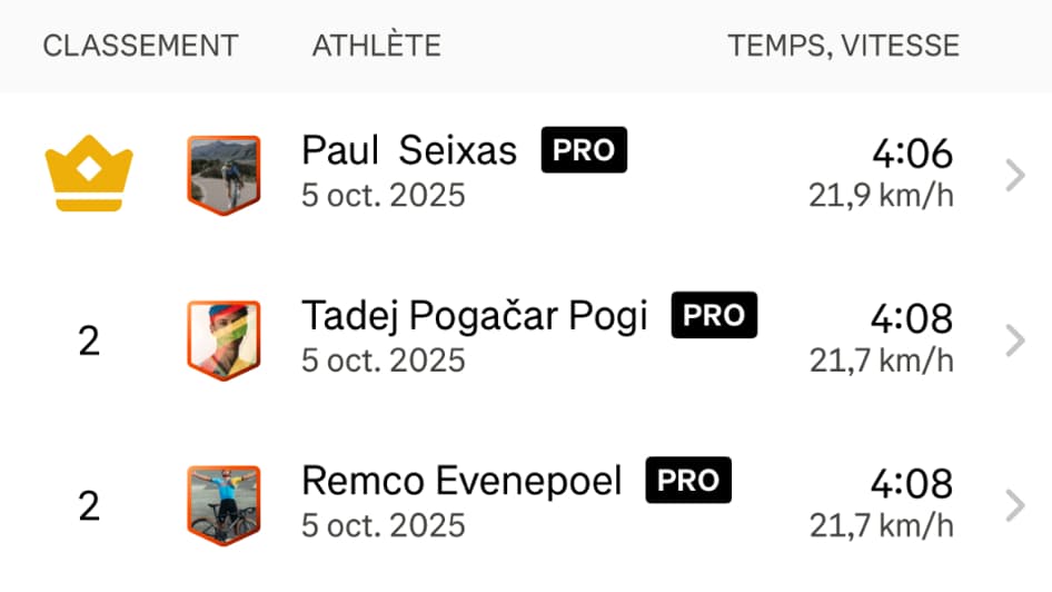 La performance de Paul Seixas dans le Val d'Enfer, le 5 octobre 2025 La performance de Paul Seixas dans le Val d'Enfer, le 5 octobre 2025