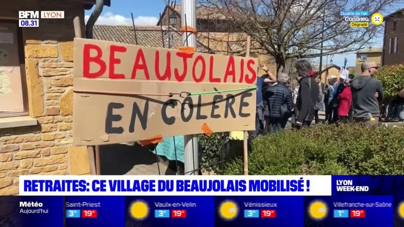 Beaujolais: le village de Ville-sur-Jarnioux mobilisé contre la réforme des retraites