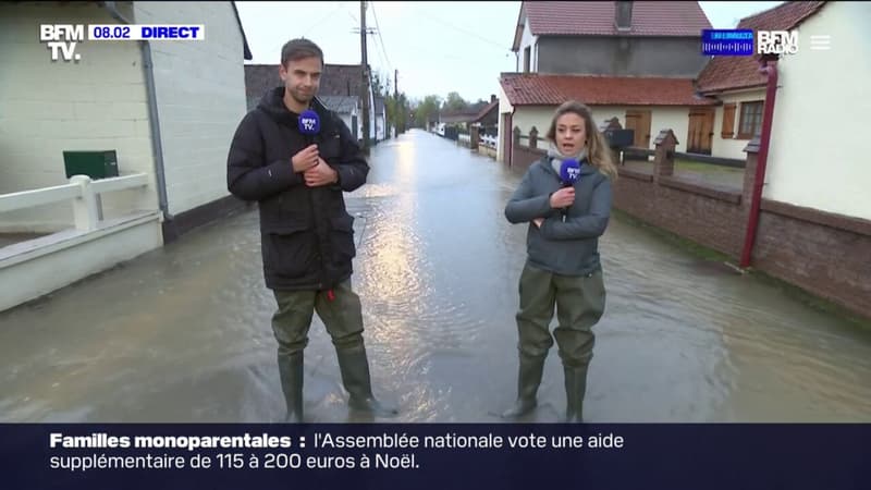 Inondation dans le Pas-de-Calais: une digue menace de céder à Estréelles