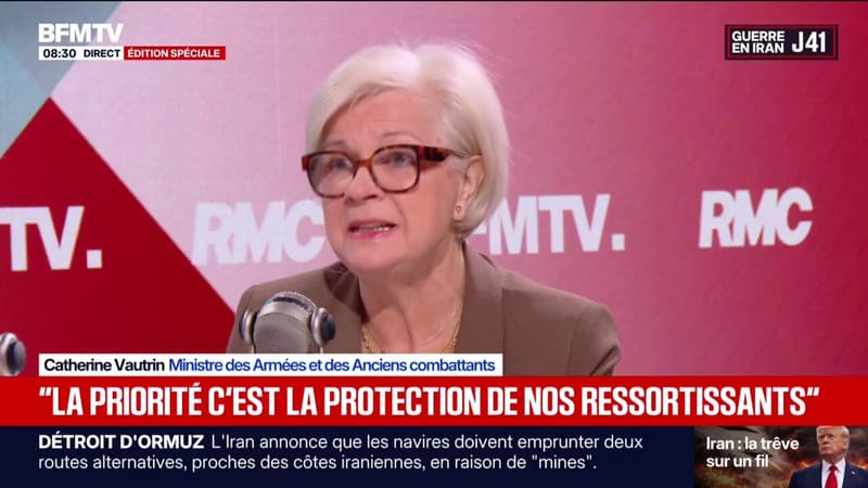 Trêve au Moyen-Orient: "La priorité de la France, c'est la protection de nos ressortissants", assure Catherine Vautrin, ministre des Armées