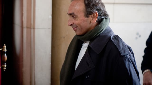 Eric Zemmour, le 14 janvier 2011 au tribunal de Paris, qui l'a condamné pour incitation à la haine raciale.