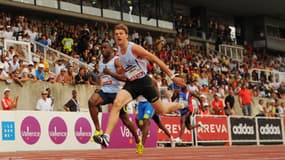 Christophe Lemaitre devance Martial Mbandjock