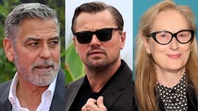George Clooney, Leonardo DiCaprio et Meryl Streep.