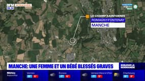 Manche: une femme et un bébé blessés gravement après un incendie