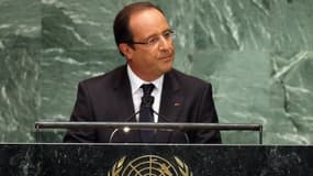 François Hollande à la tribune de l'Assemblée générale des Nations unies, à New York, en septembre 2012.