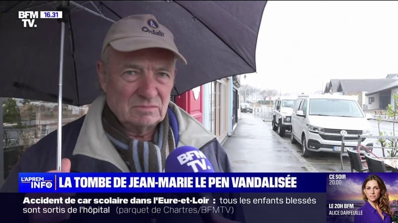 Je trouve ça minable: Des habitants de La Trinité-sur-Mer (Morbihan) réagissent à la dégradation de la tombe de Jean-Marie Le Pen