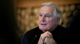 L'ancien Premier ministre Michel Barnier à Val d'Isère, le 1er décembre 2025 en Savoie
