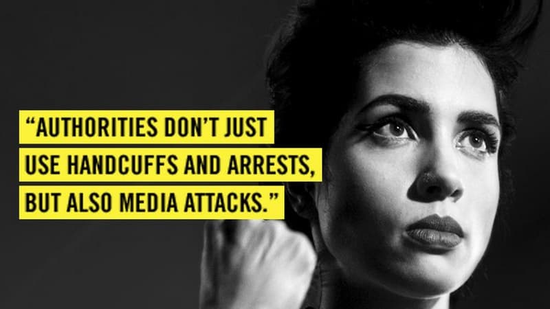 L'une des publicités d'Amnesty International mise en avant par AdBlock pour lutter contre la censure sur Internet.
