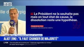 Pour Louis Aliot (RN), "la dissolution est une option" 