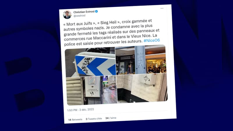 Des tags antisémites retrouvés dans le Vieux-Nice.