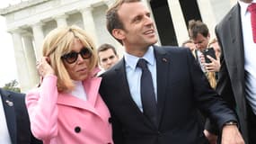 Brigitte et Emmanuel Macron ont visité le Lincoln Memorial.