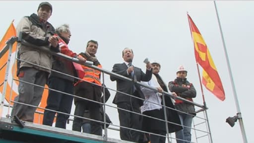 François Hollande s'était rendu à Florange alors qu'il était encore candidat. Il avait promis que l'usine ArcelorMittal ne fermerait pas.