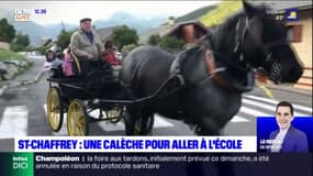 Hautes-Alpes: une calèche pour aller à l'école à Saint-Chaffrey