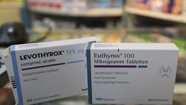 L'ancienne formule du médicament pour la thyroïde, Levothyrox, et la nouvelle formule, Euthryox.