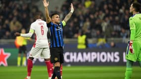 Lautaro Martinez lors d'Inter-Monaco