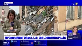Effondrement d'un immeuble à Lyon: des logements ont été pillés