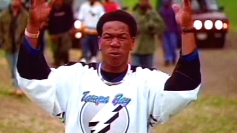 Le rappeur Craig Mack dans son clip Flava in Ya Ear, en 1994.