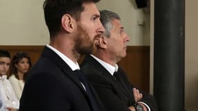 Lionel et Jorge Messi, à Barcelone le 2 juin 2016