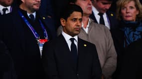Le président du PSG Nasser al-Khelaïfi pendant un match de Ligue des champions contre l'Atalanta, le 17 septembre 2025